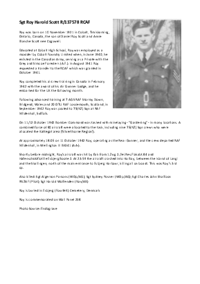 A preview of a PDF biography for Scott, Roy Harold